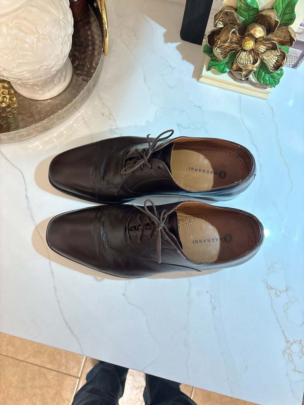 Magnanni Federico Brown Leather Cap Toe Oxford Shoes Size 11 M
